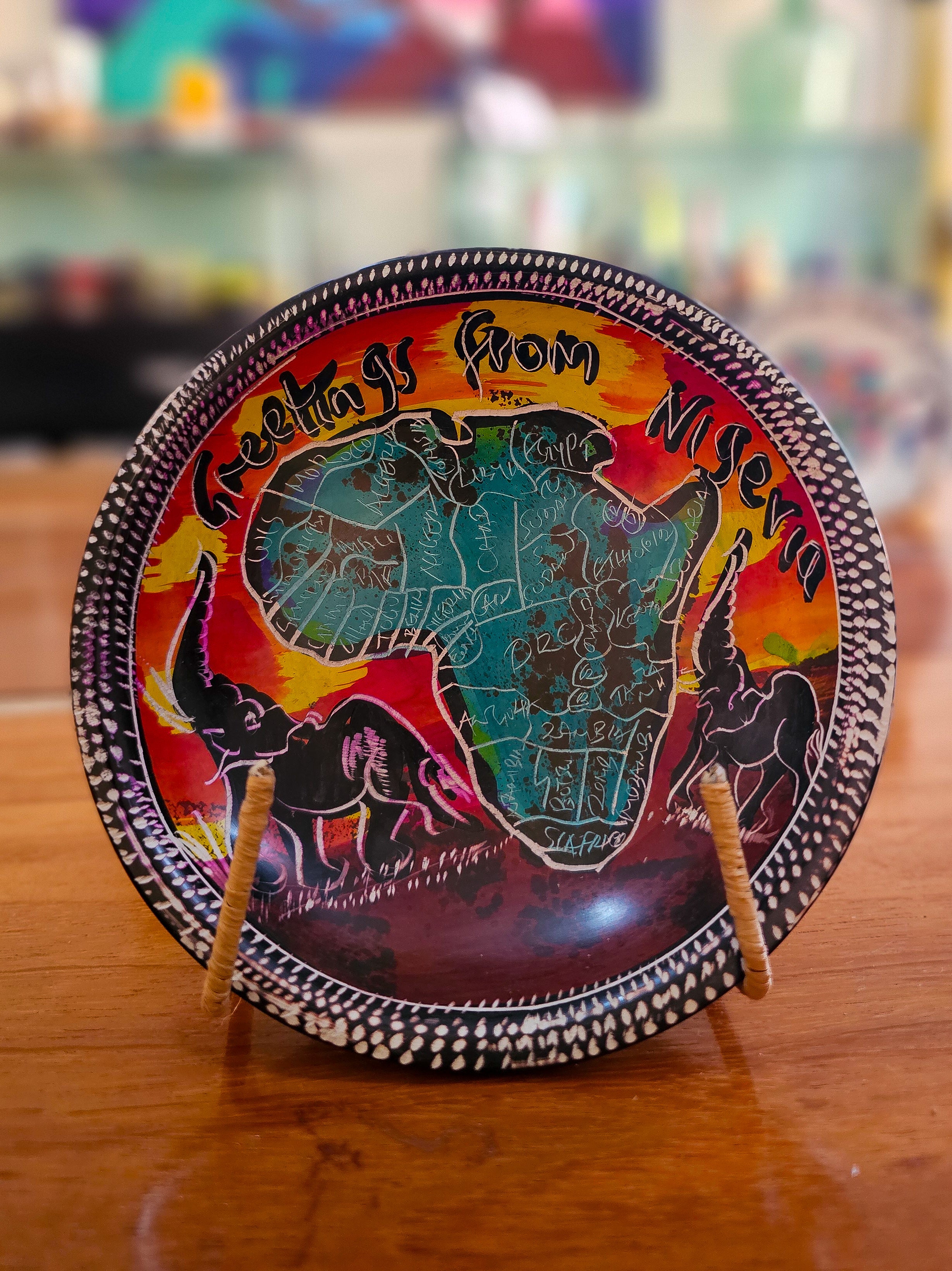 6" Greetings from Nigeria Dish