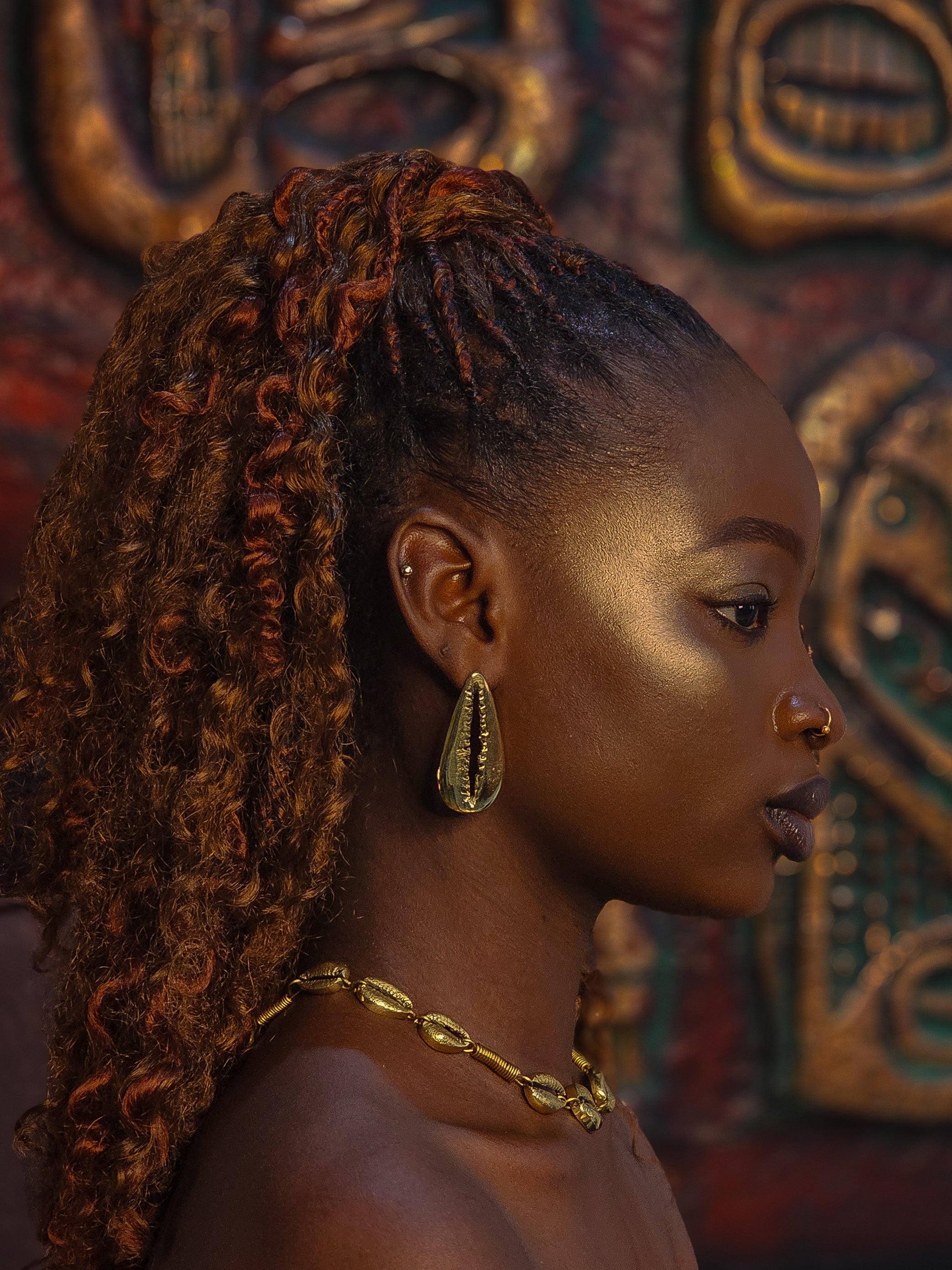 Brass Shell Earrings