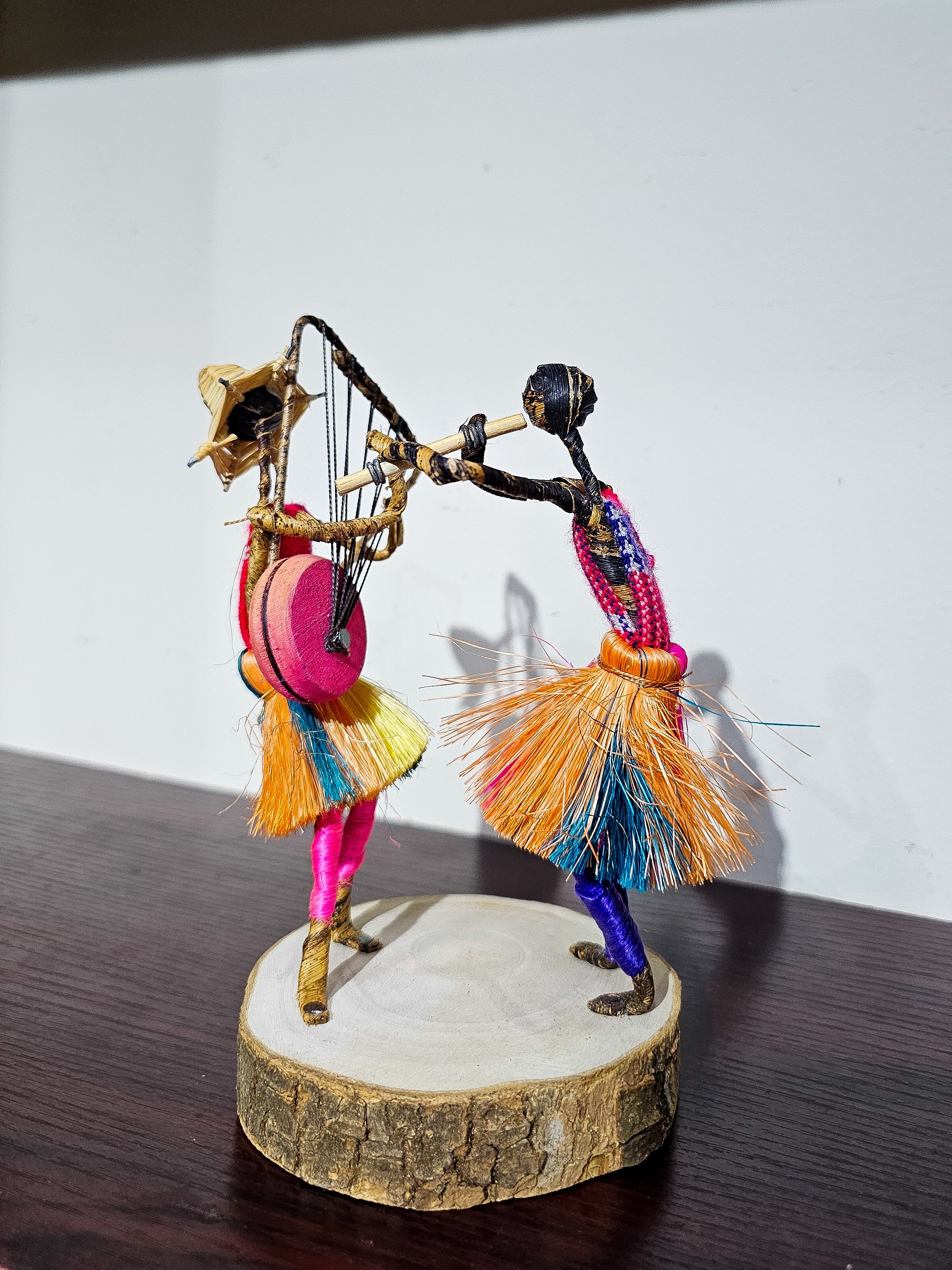 Banana Fibre Couple Statuette