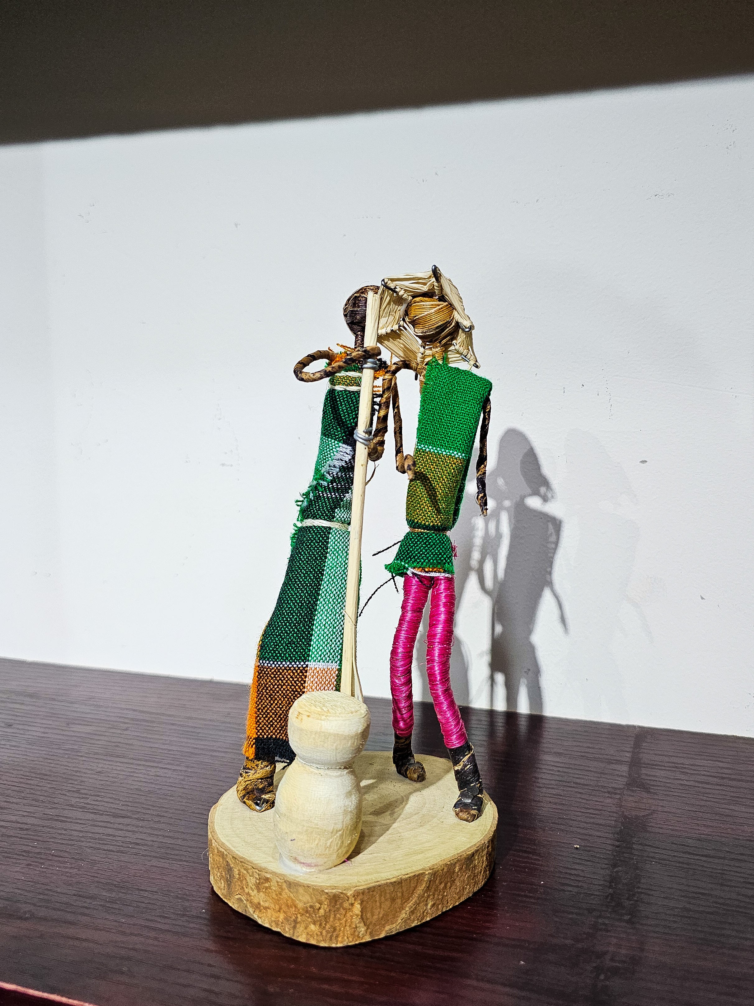 Banana Fibre Couple Statuette