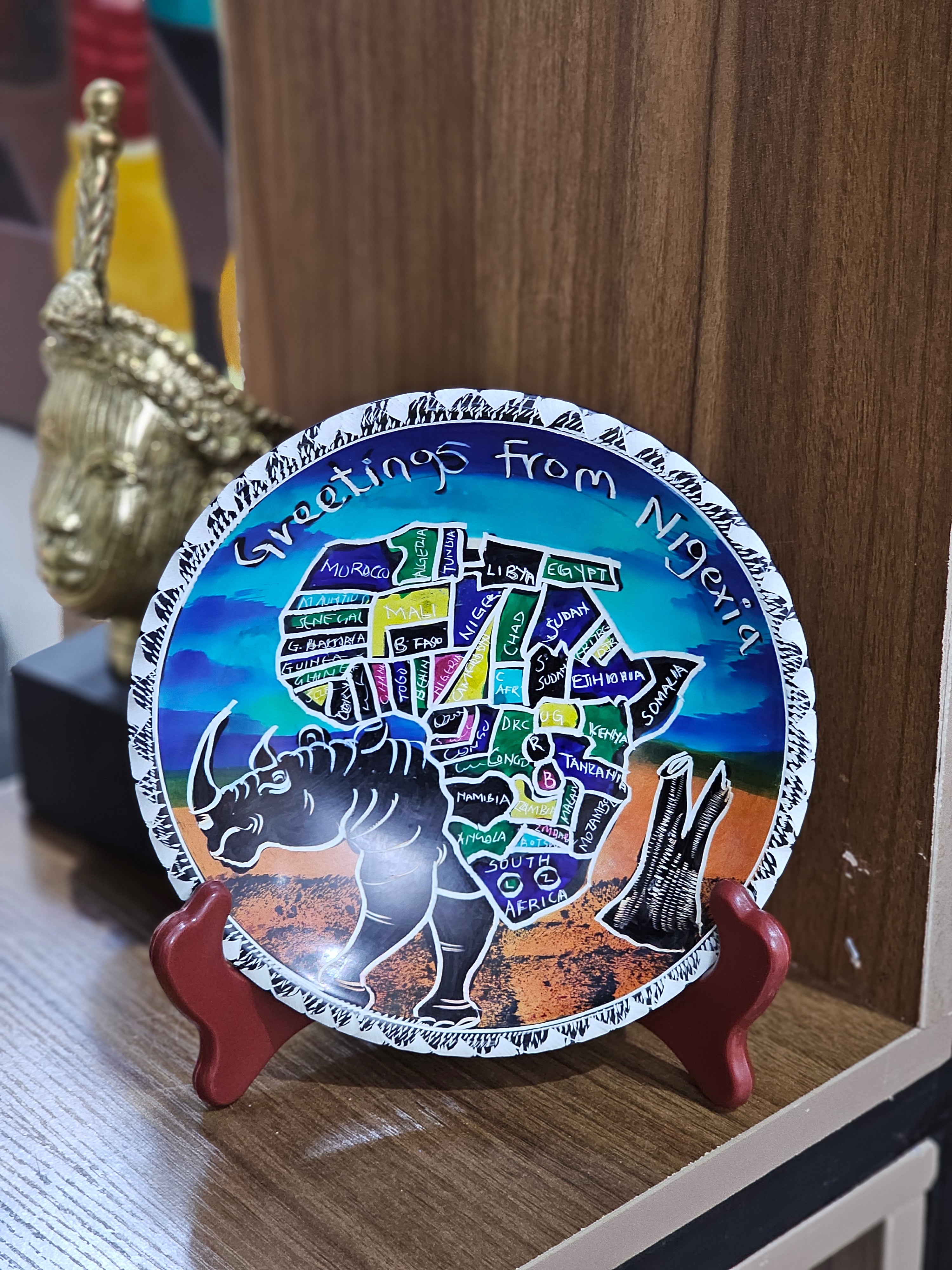 6" Greetings from Nigeria Dish