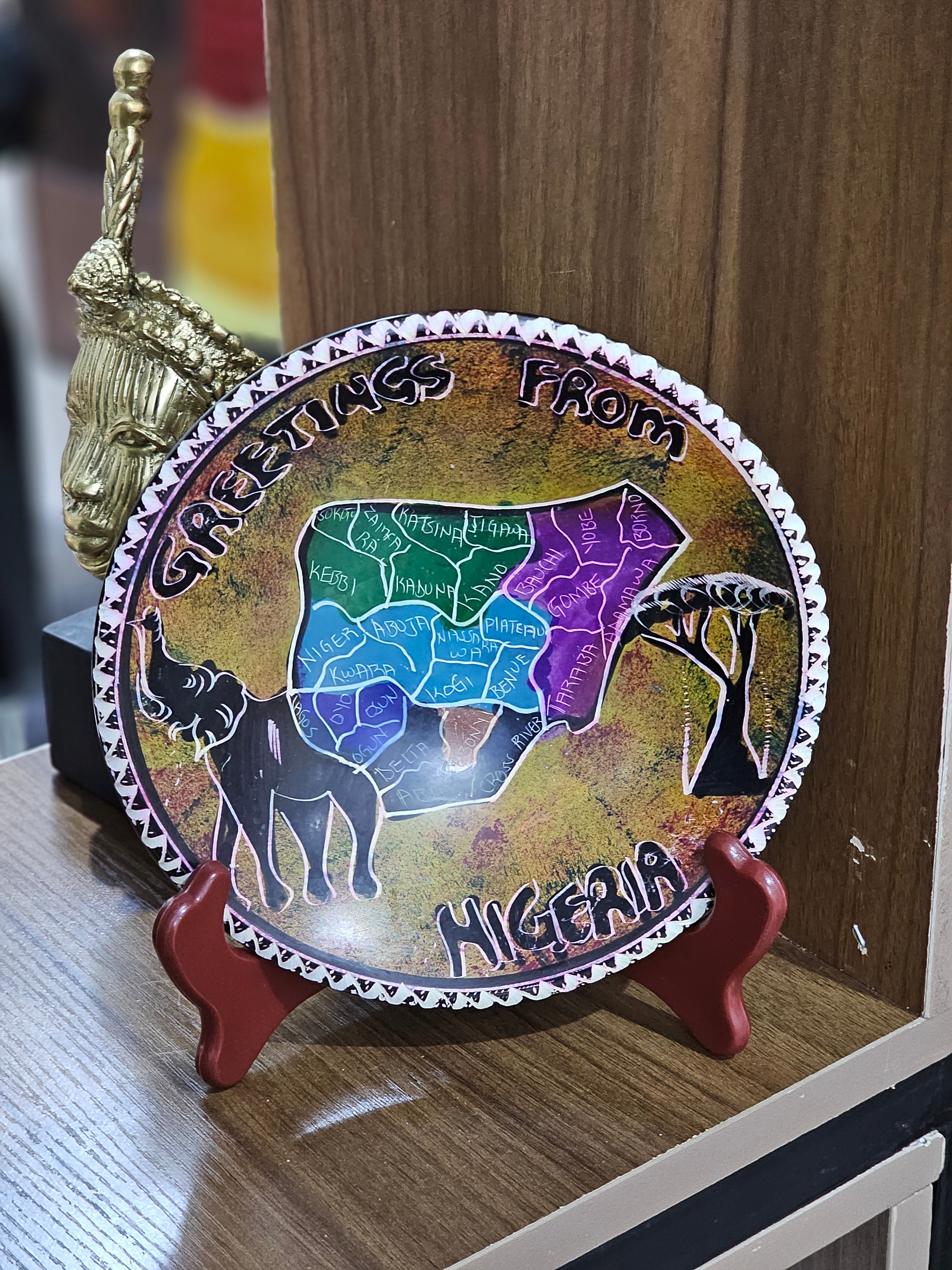 6" Greetings from Nigeria Dish
