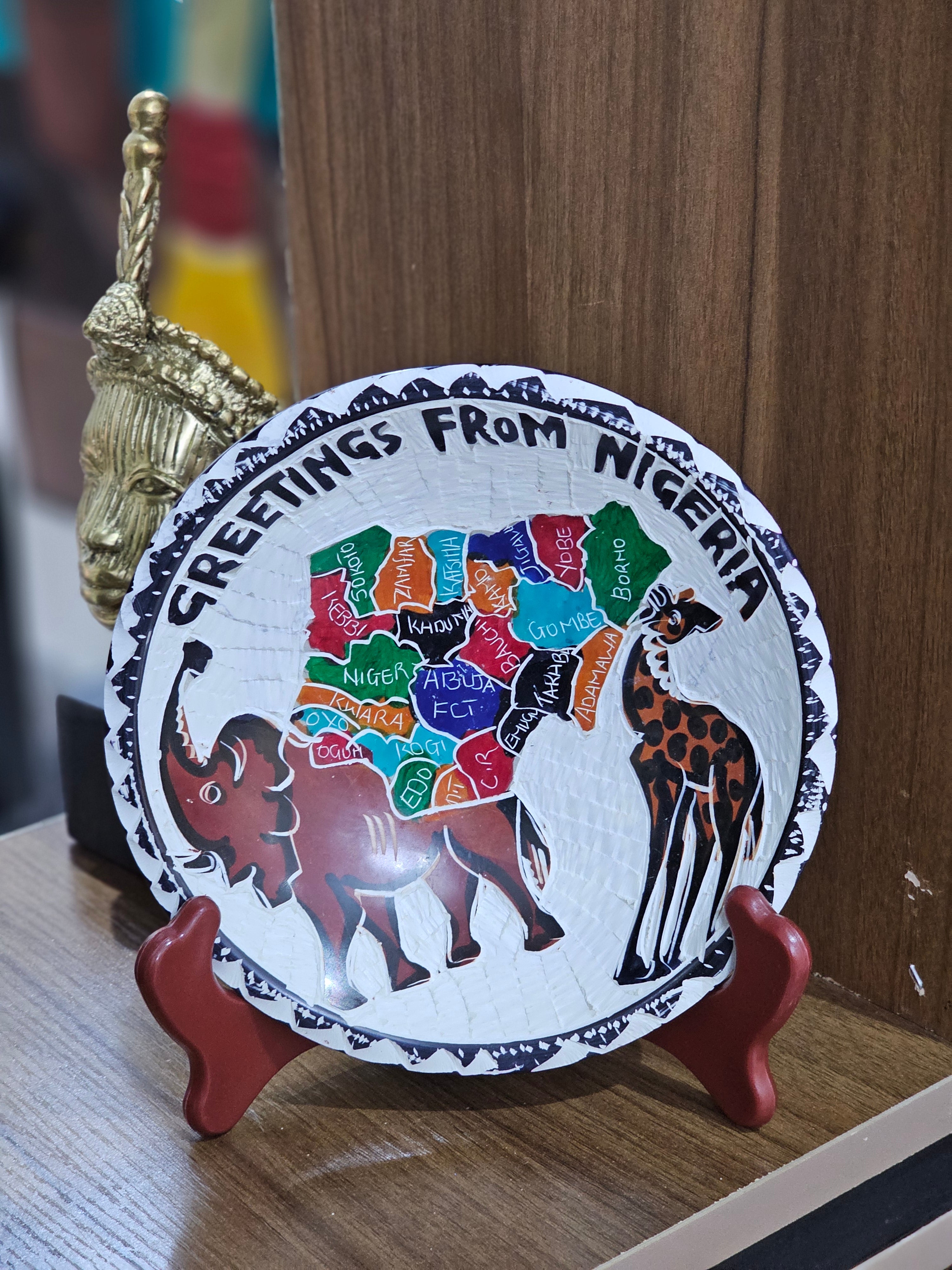 6" Greetings from Nigeria Dish