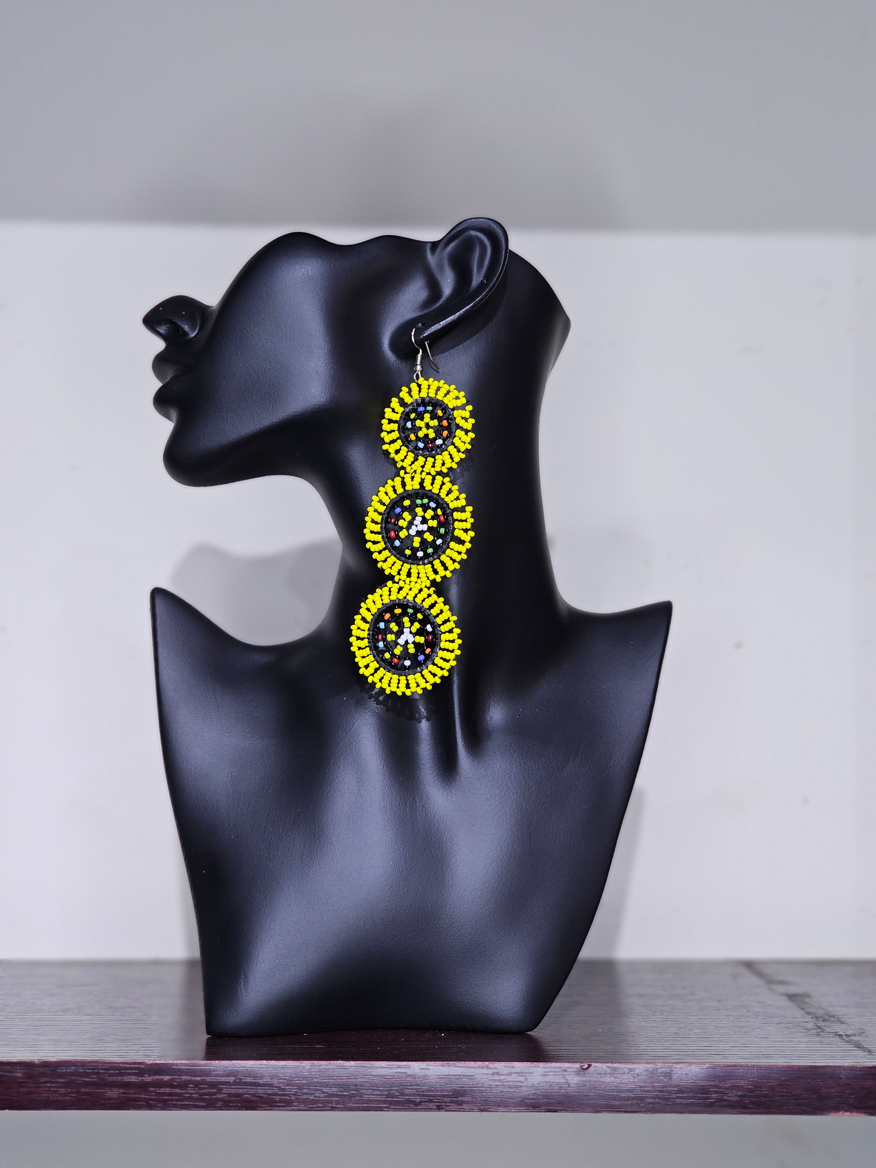 Trio Maasai Round Earrings