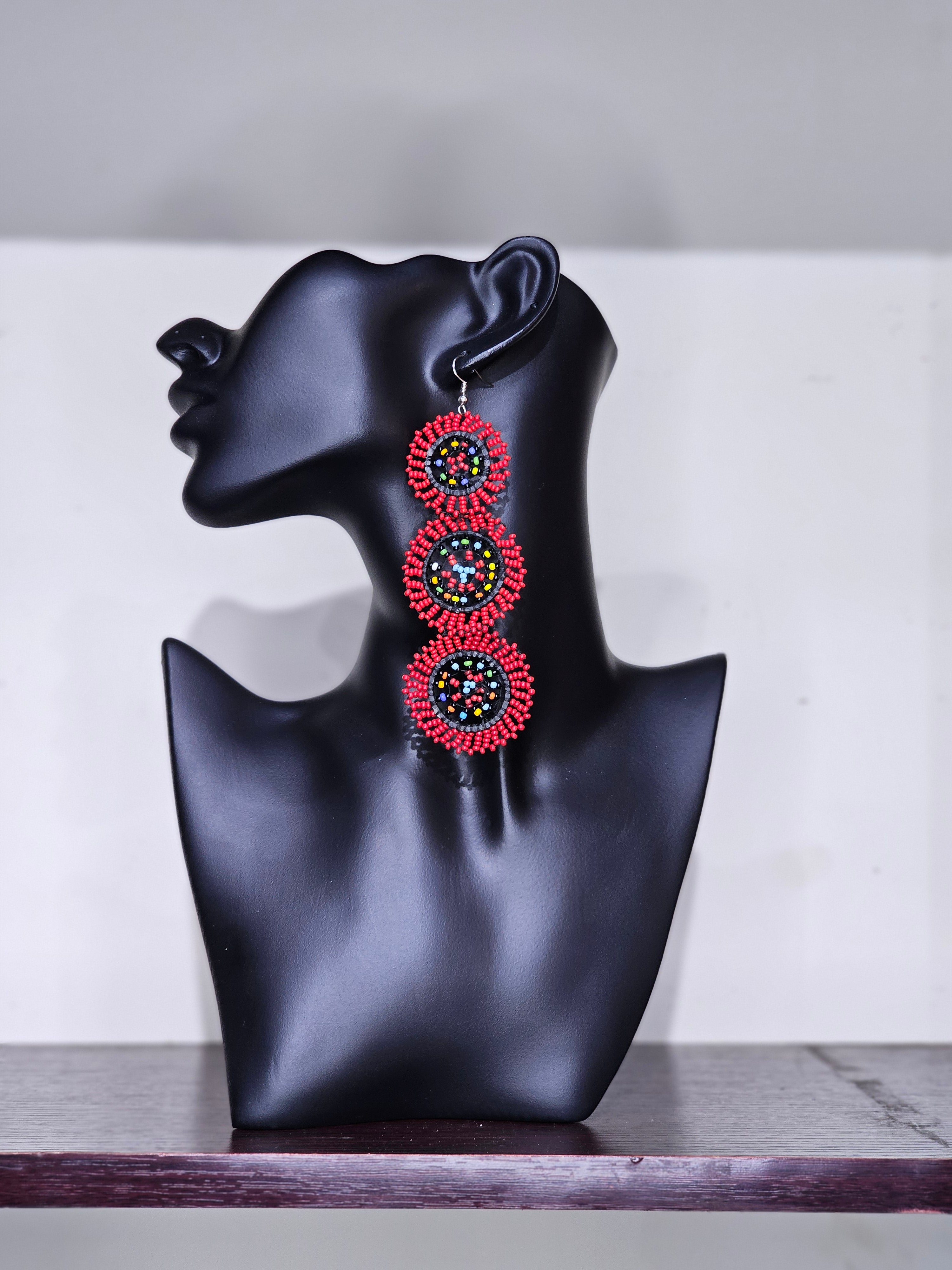 Trio Maasai Round Earrings