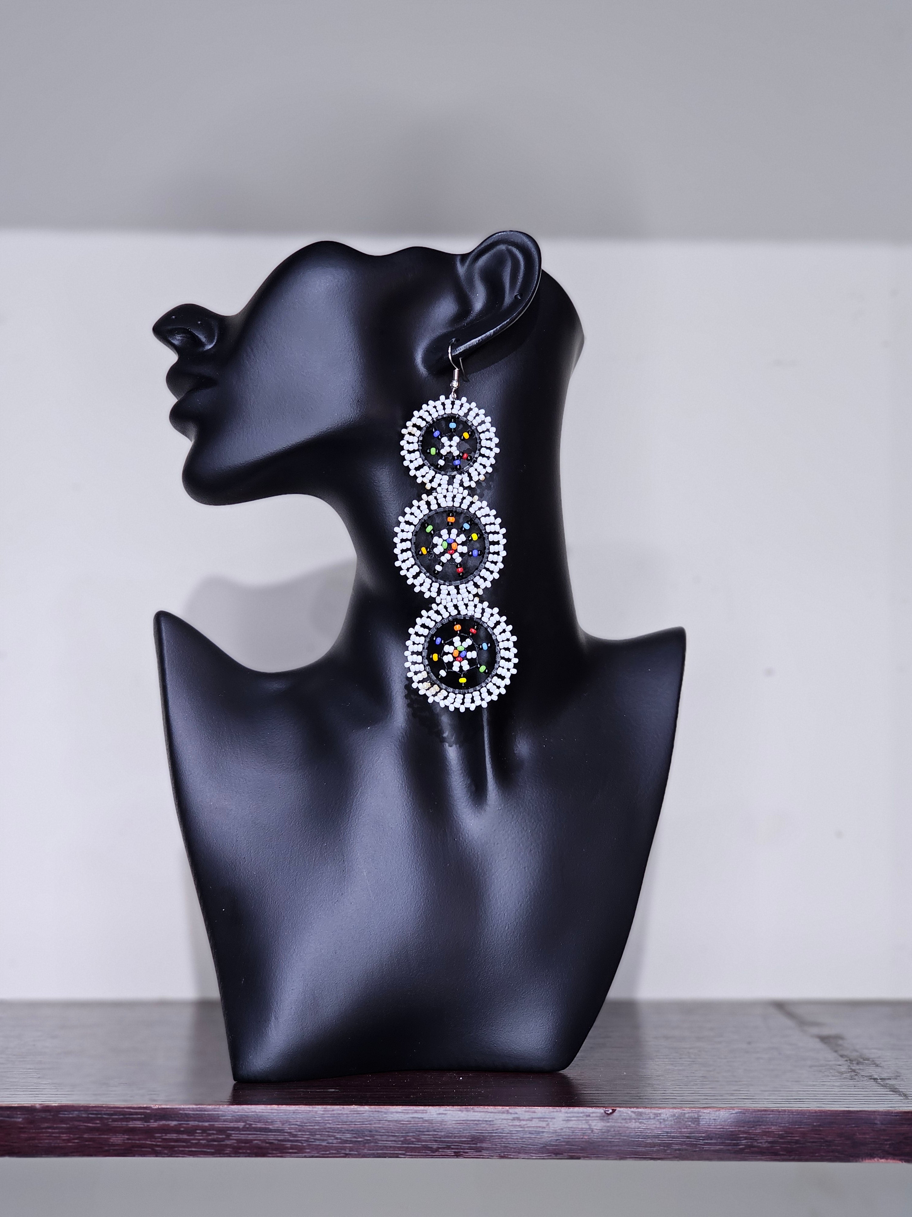 Trio Maasai Round Earrings