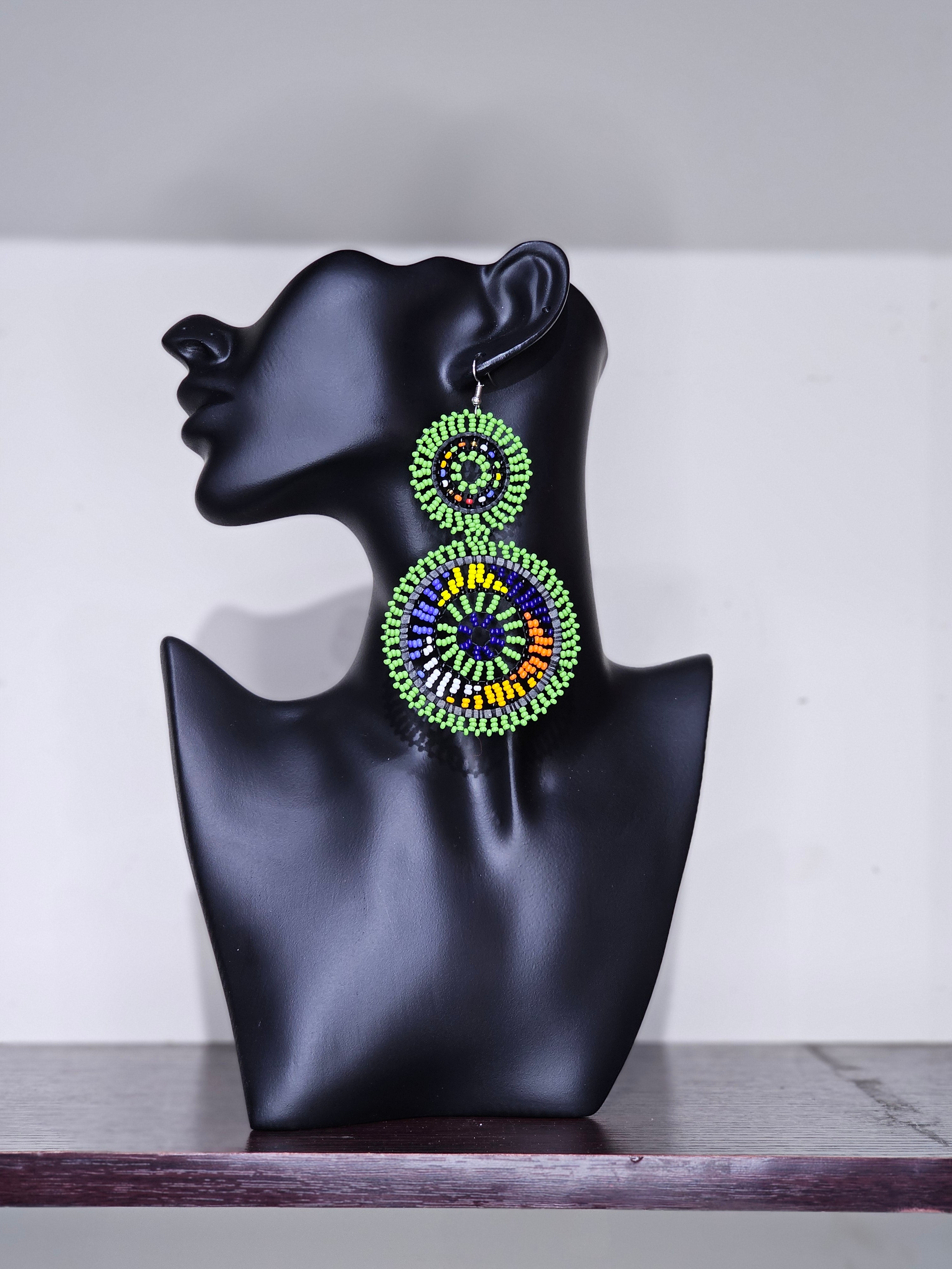 Dou Maasai Round Earrings