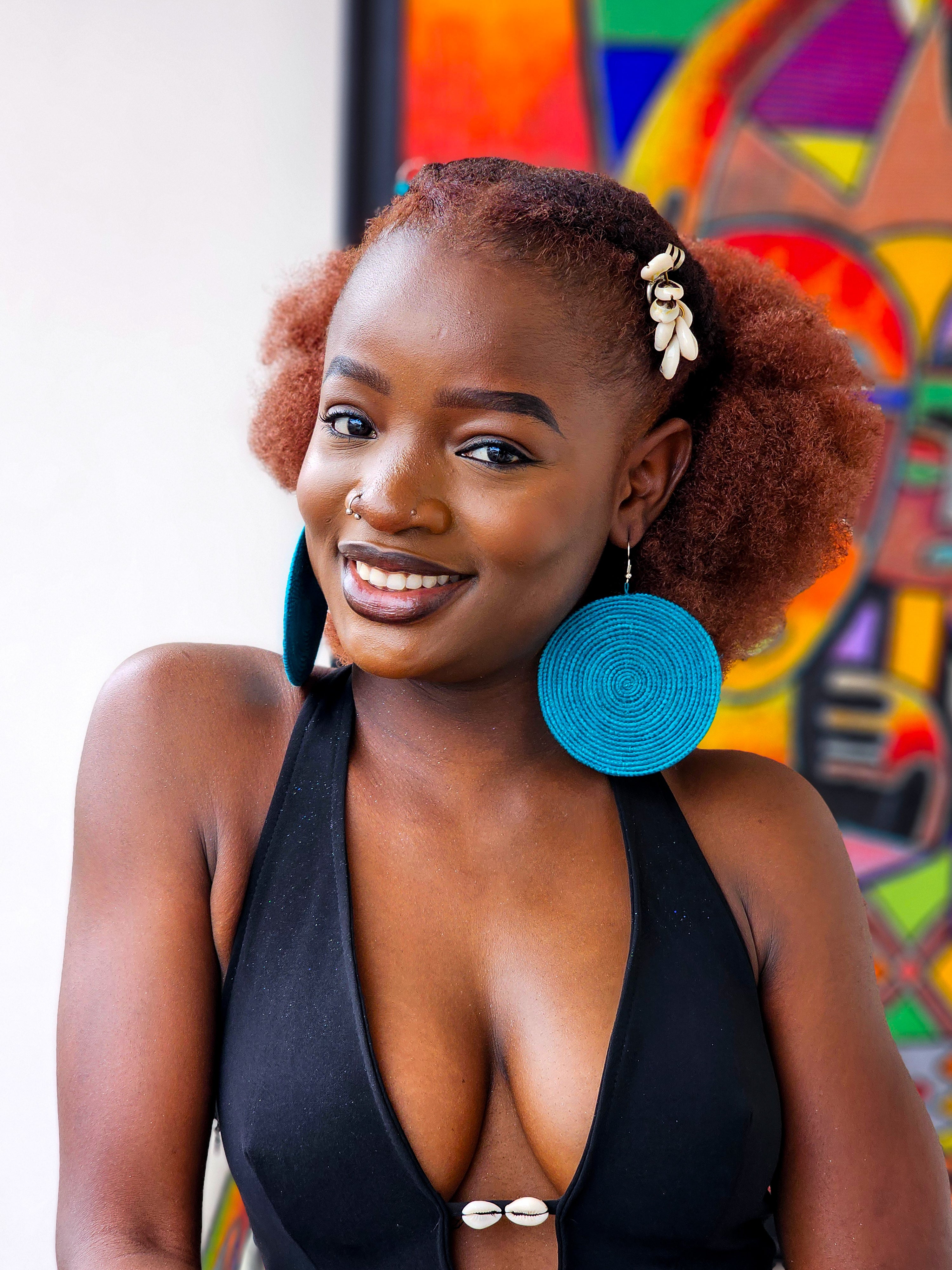 Round Rattan Rwanda Earrings