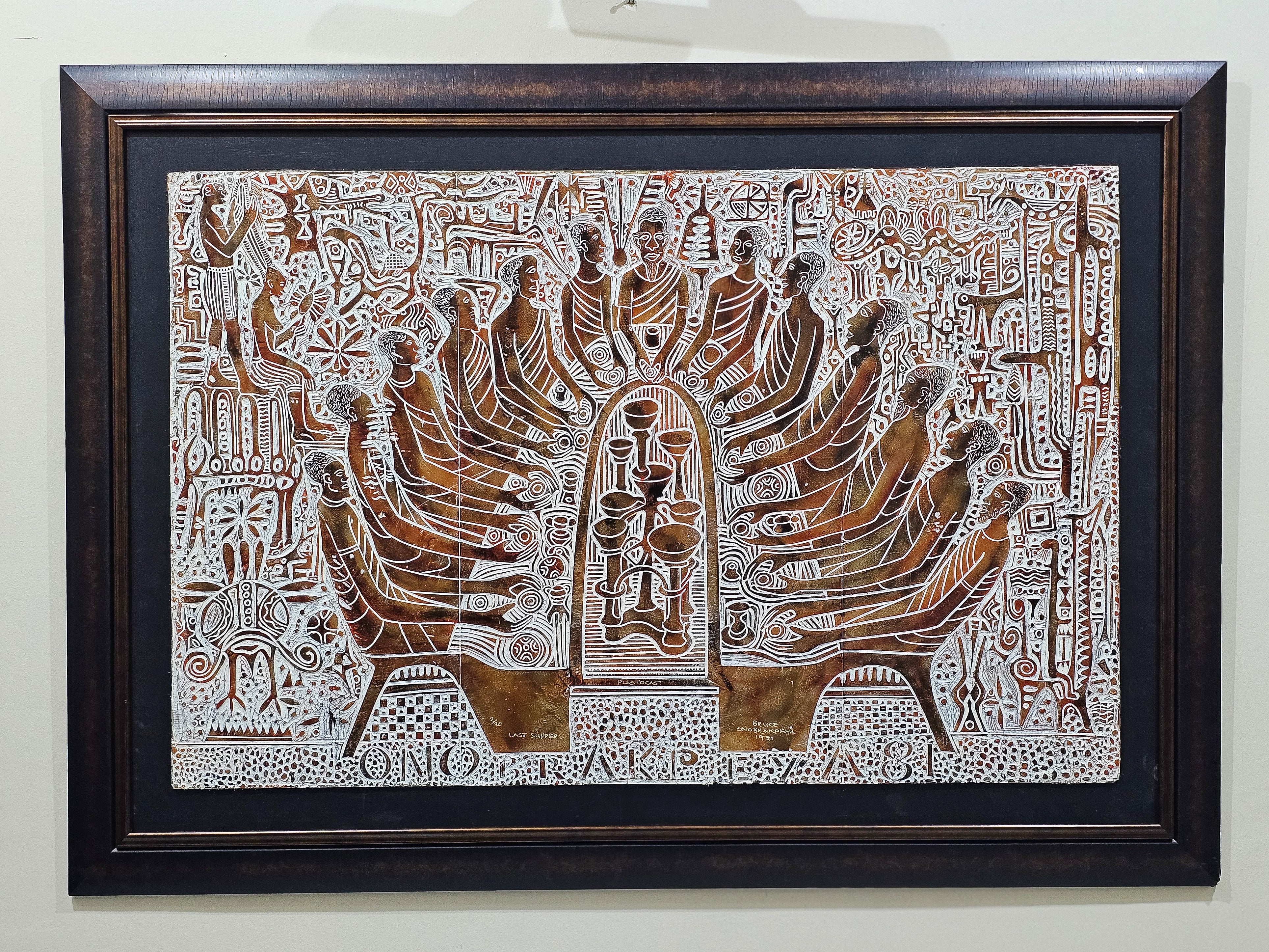 Last Supper 1981 by Bruce Onobrakpeya