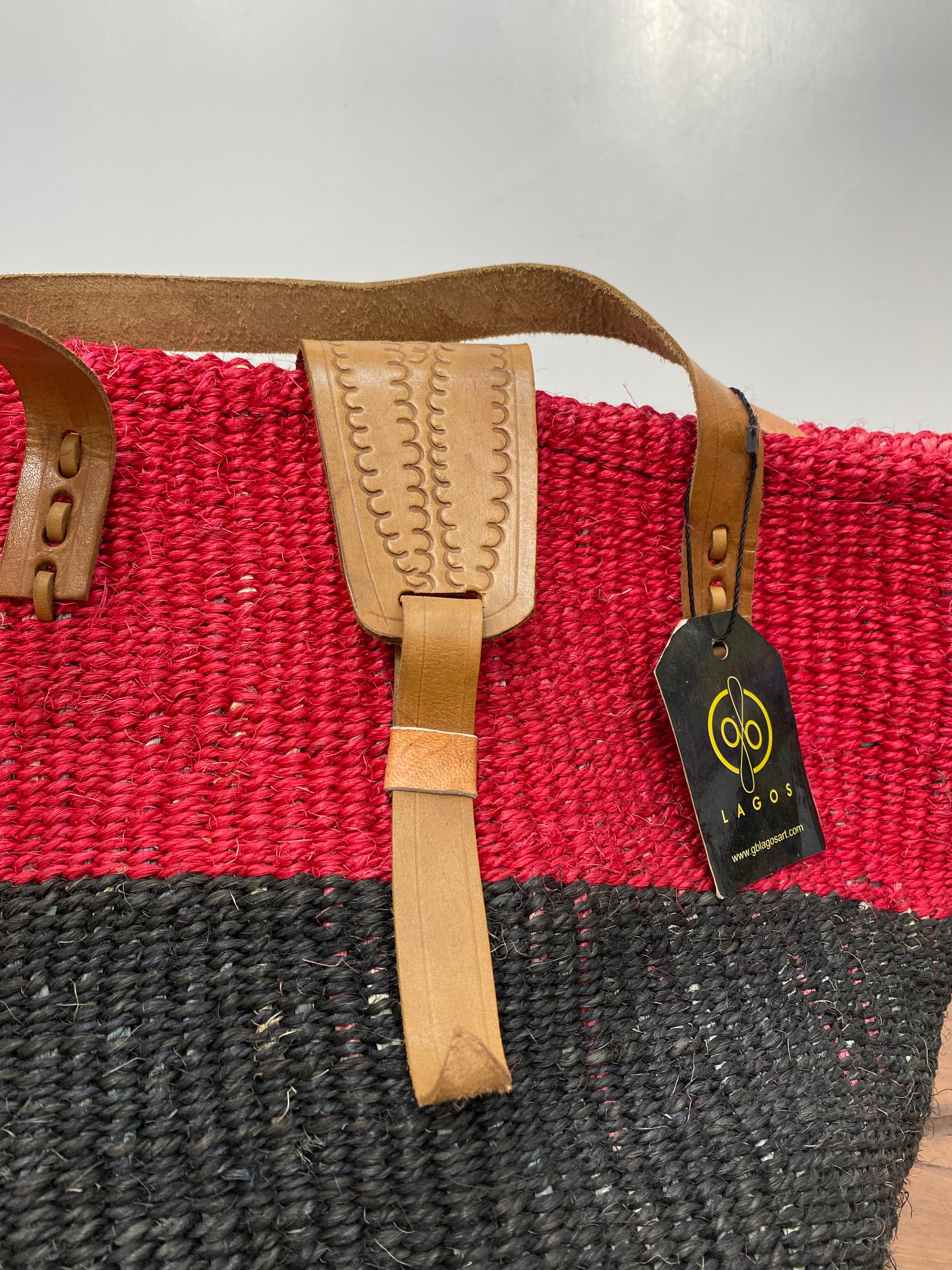 Wine/Black Kiondo Bag