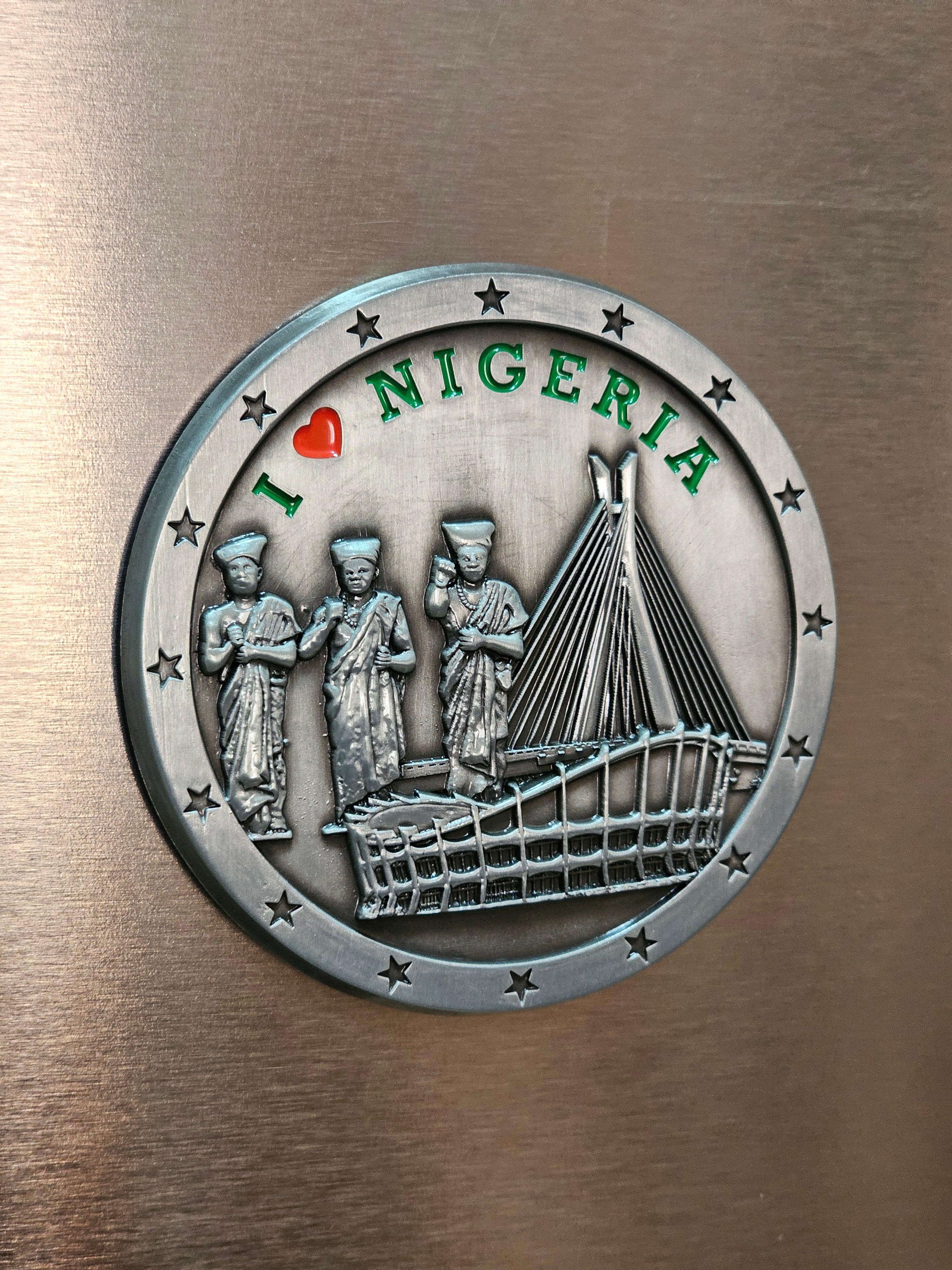 I love Nigeria Coin Fridge Magnets