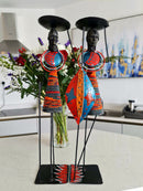2ft Maasai Couple Candle Stand