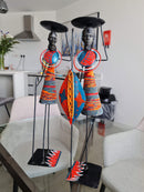 2ft Maasai Couple Candle Stand