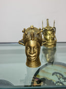 Oba and Queen of Benin Bronze Heads