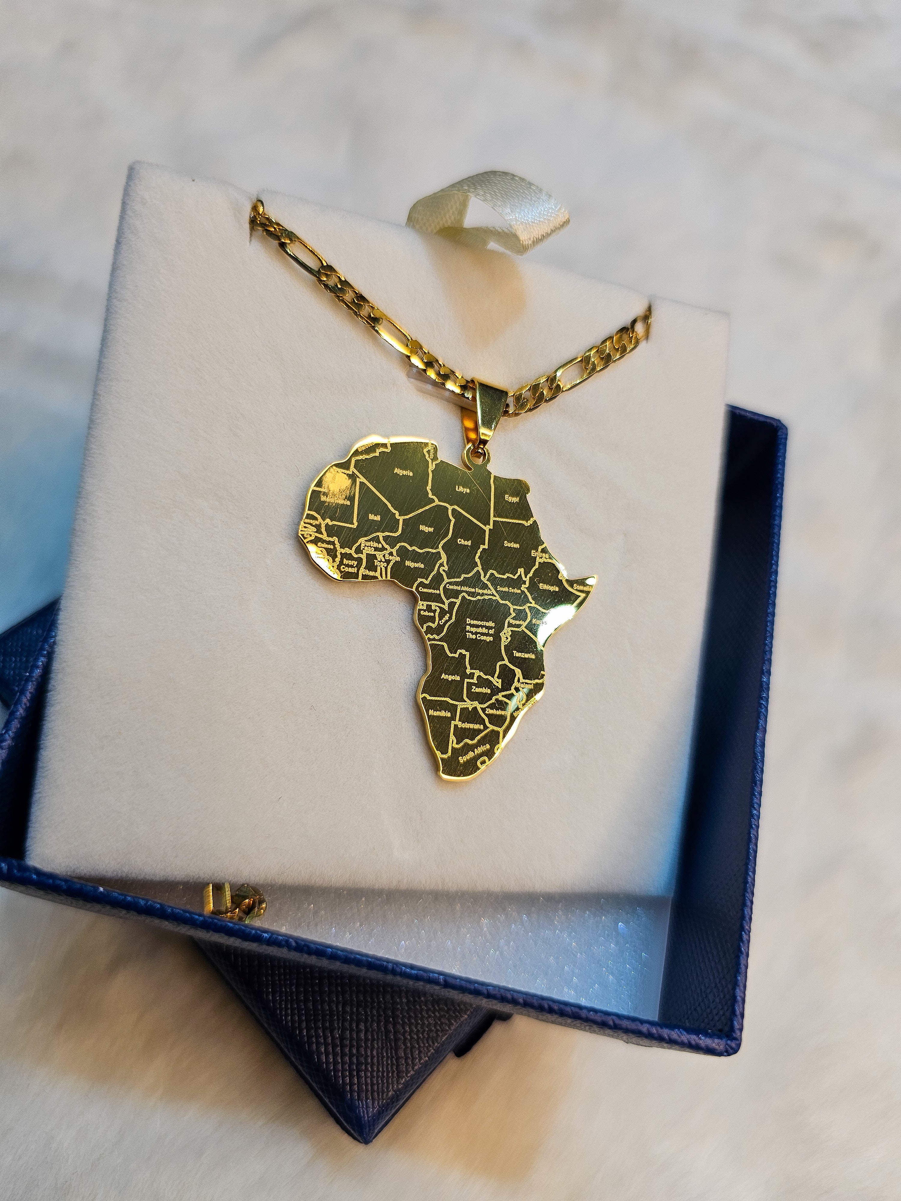 Map of Africa Necklace