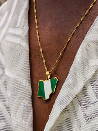 Nigerian Map Pendant + Necklace