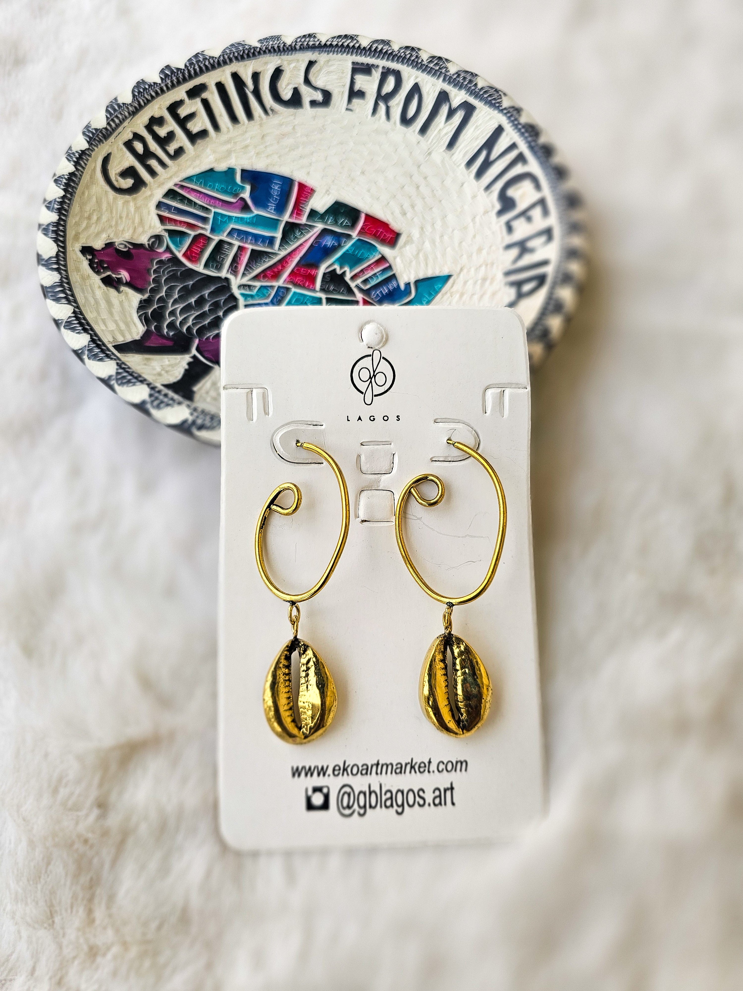 Casted Cowrie Plus Earrings