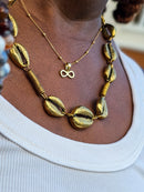 Brass Cowrie Necklace