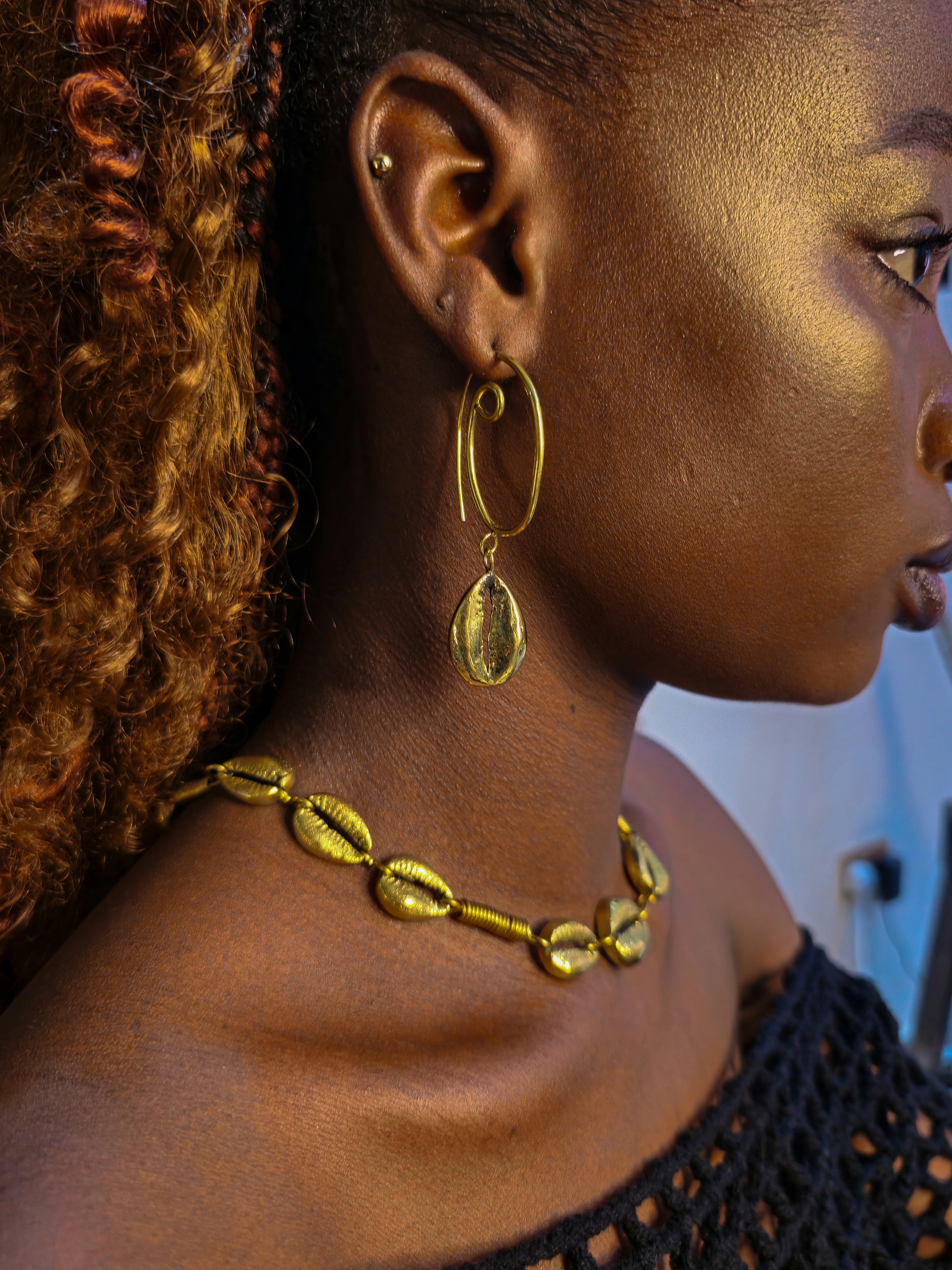 Casted Cowrie Plus Earrings