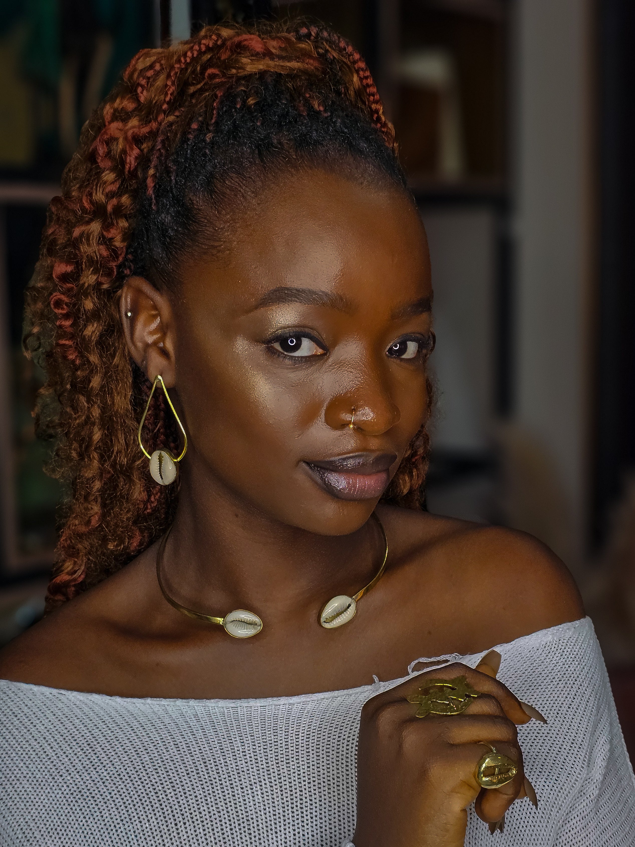 Cowrie Drop Earrings