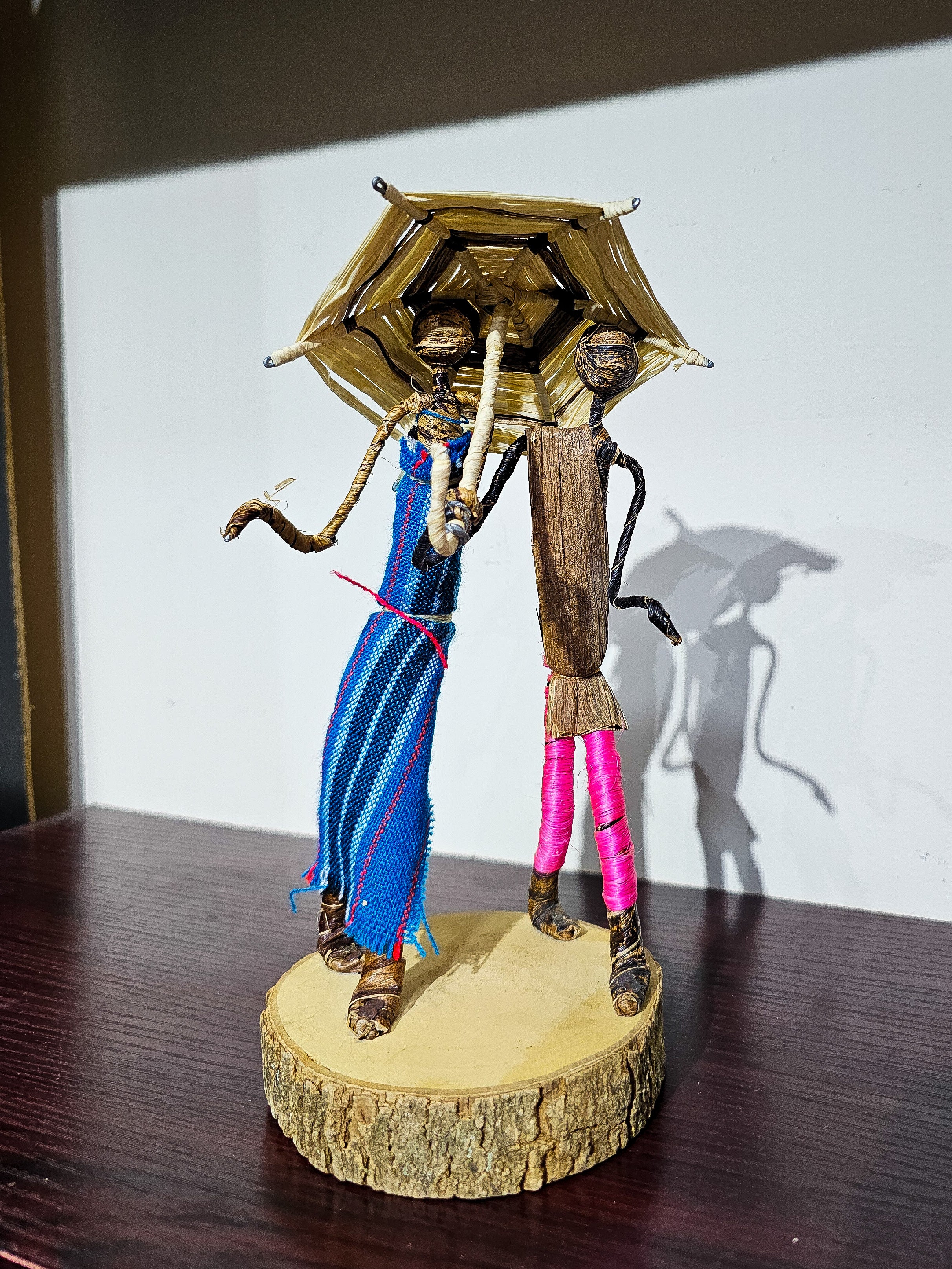 Banana Fibre Couple Statuette