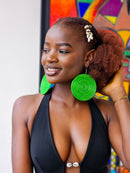 Round Rattan Rwanda Earrings