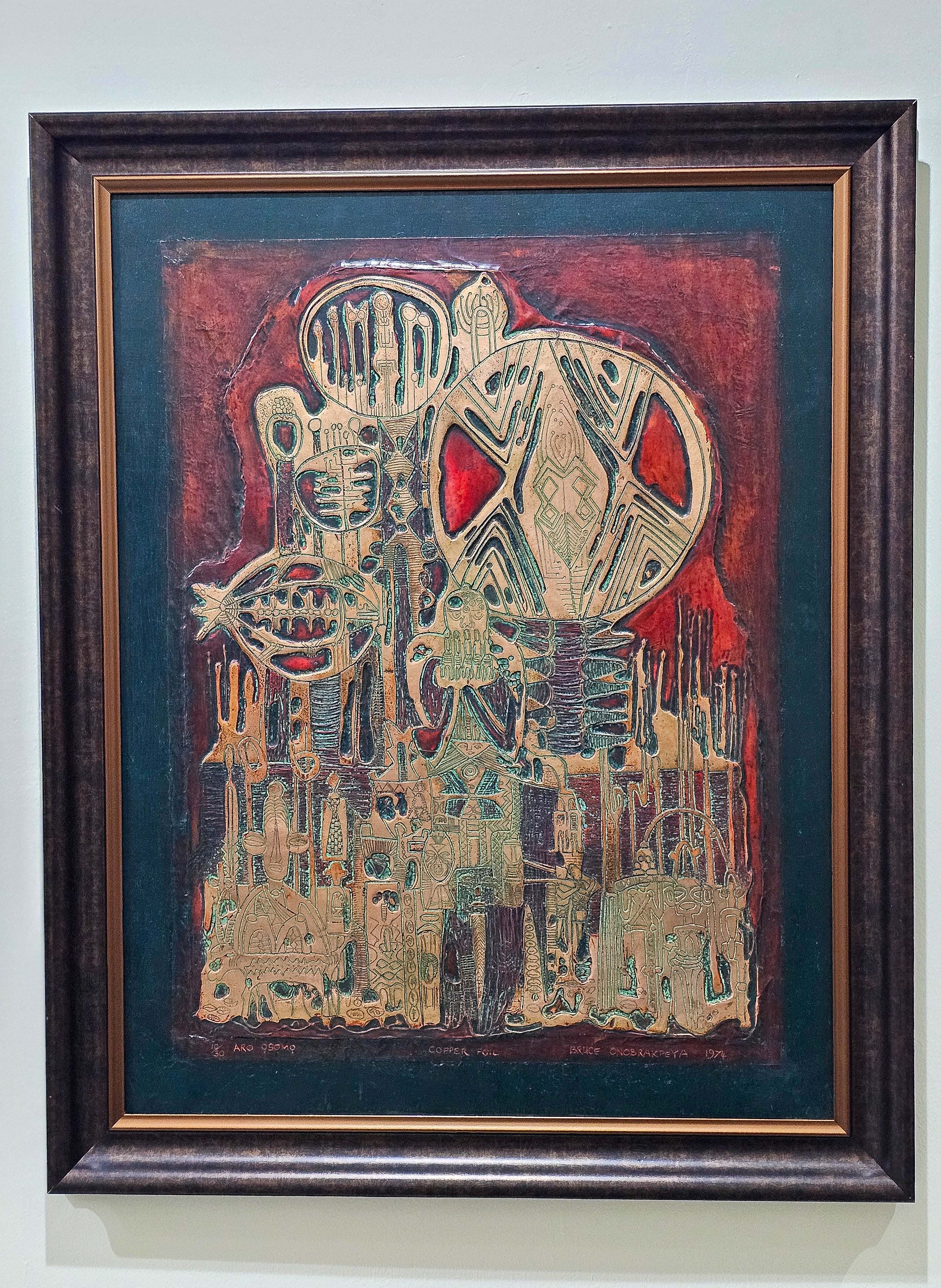 Aro Ọsomọ 1974 by Bruce Onobrakpeya