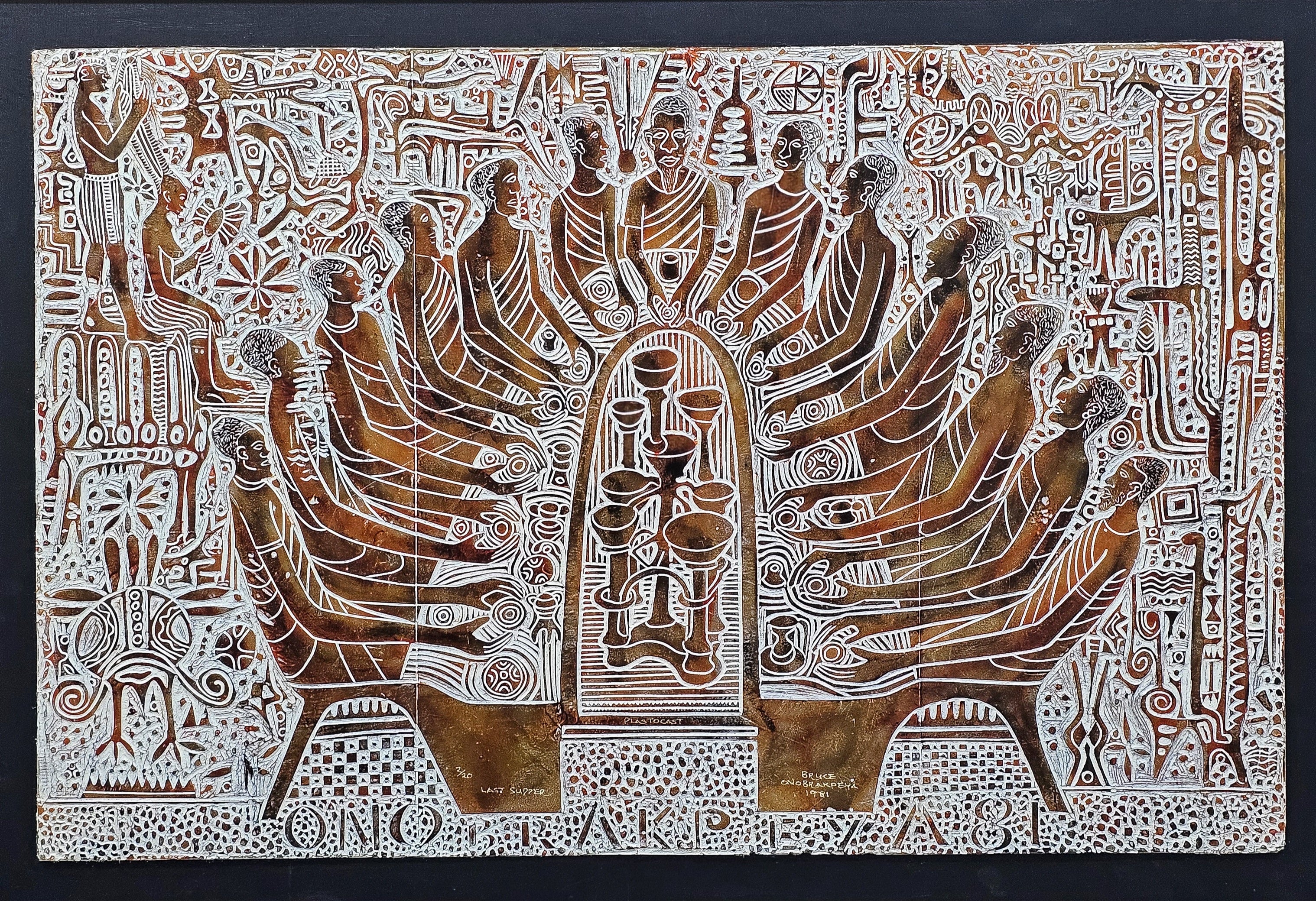 Last Supper 1981 by Bruce Onobrakpeya