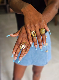 Cowrie Orbit Ring