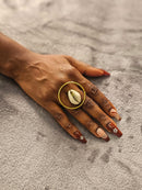 Cowrie Orbit Ring