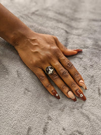 Glass Pebble Rings