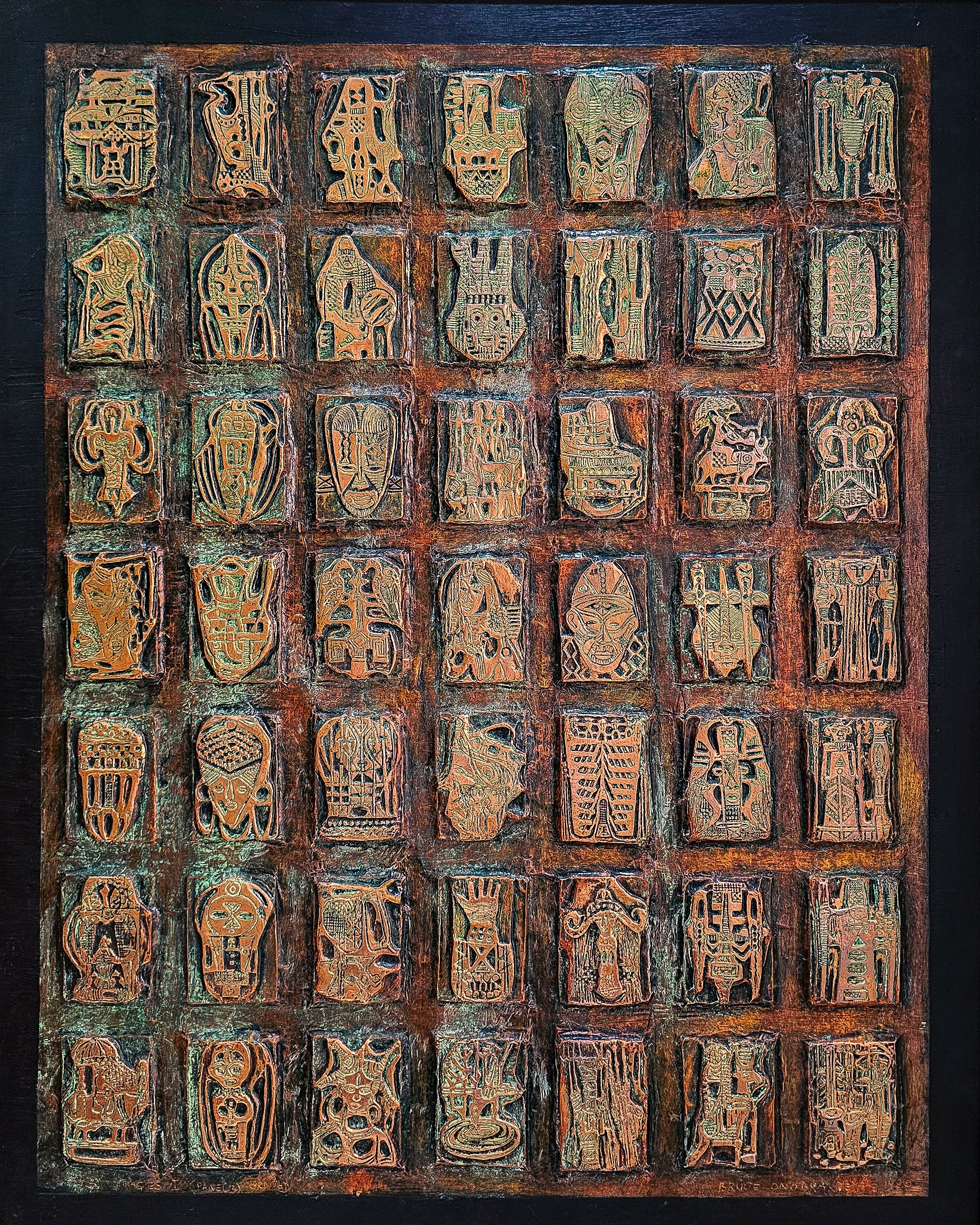 Images I  by Bruce Onobrakpeya 1990