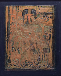 Builders in Benin 1983 by Bruce Onobrakpeya