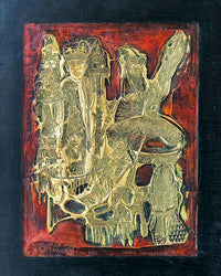 Iru Ivie (Crowns) 1986 by Bruce Onobrakpeya