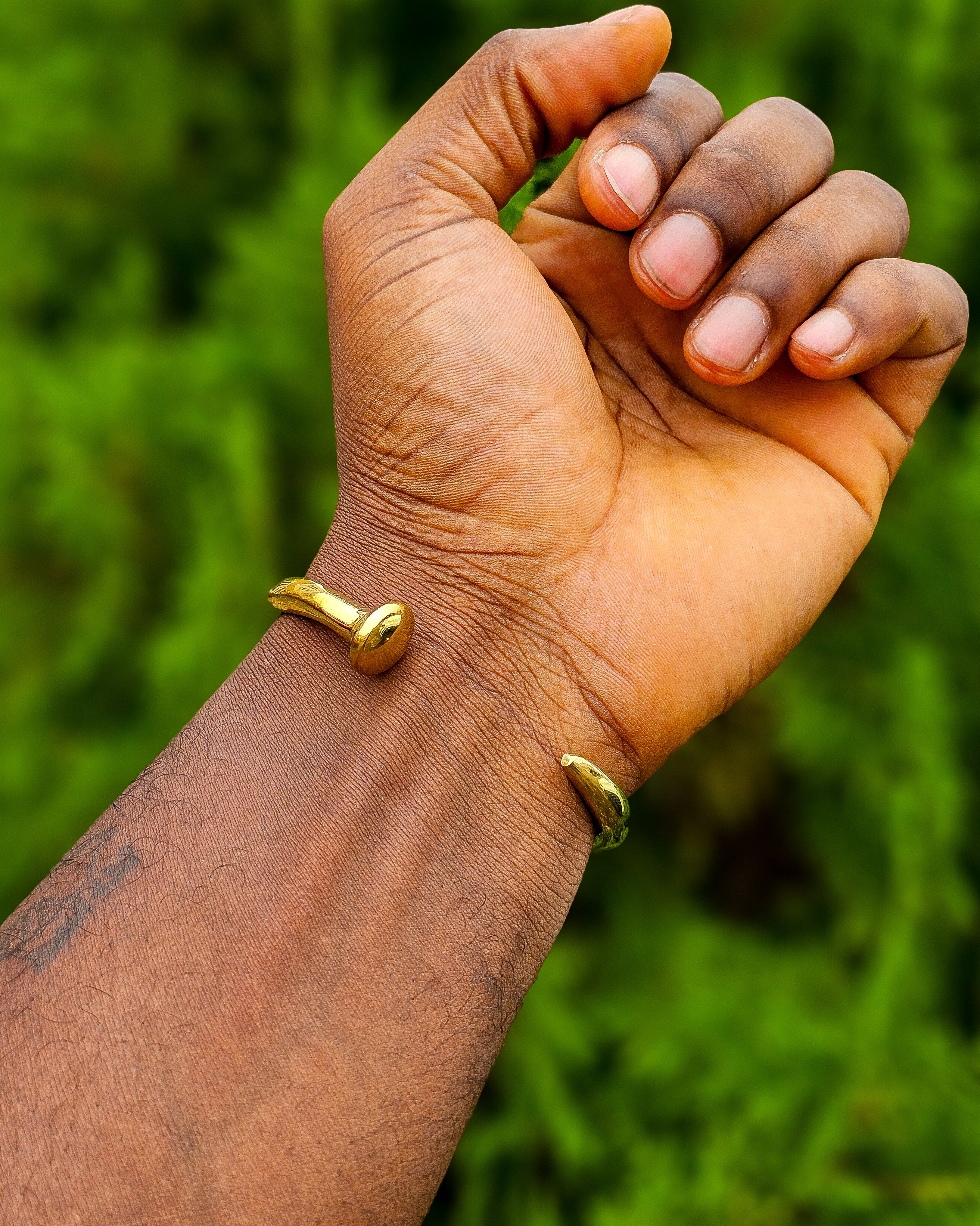 Nail Brass Bracelet