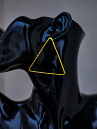 Triangle Brass Earrings