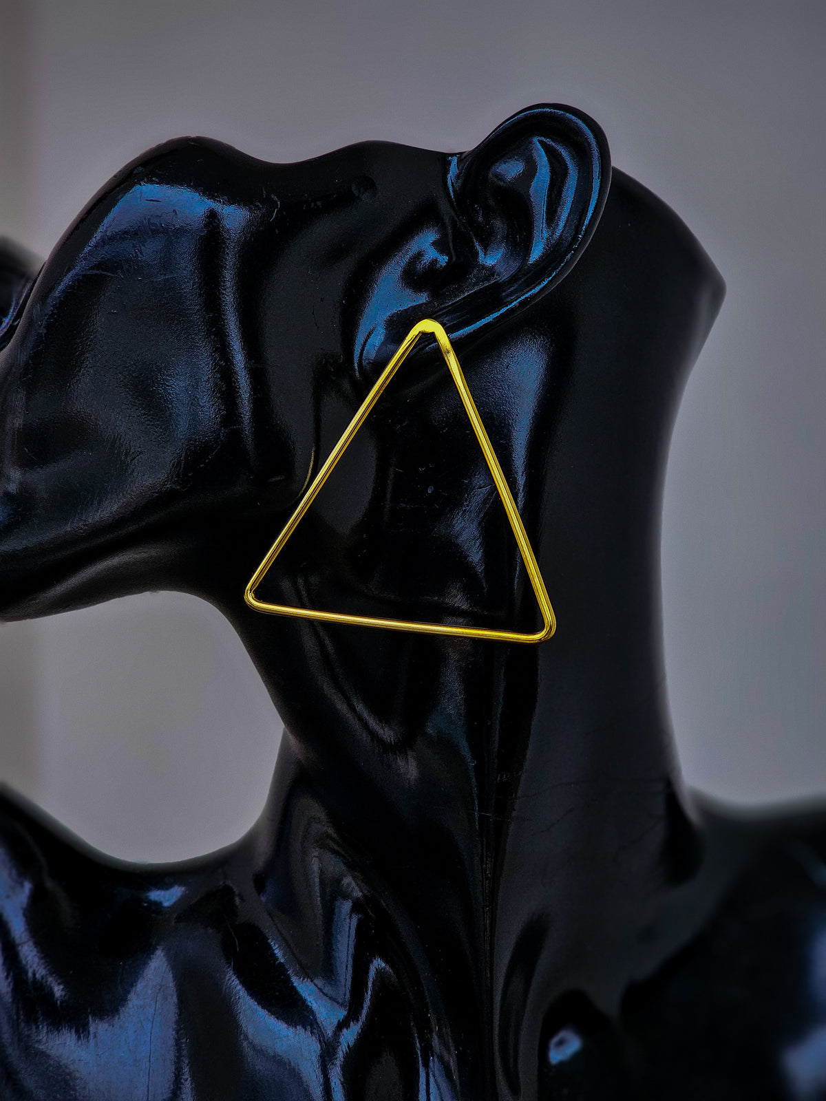 Triangle Brass Earrings