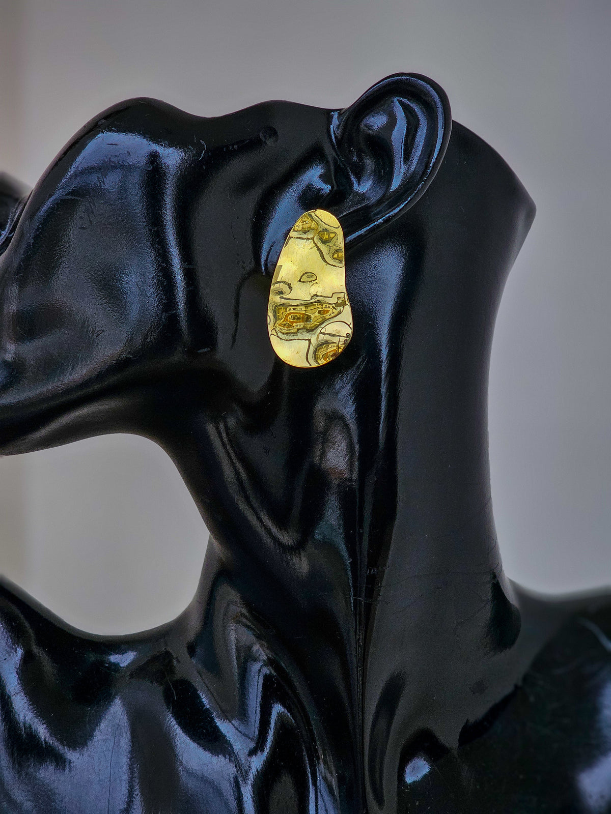 Haricots Brass Earrings