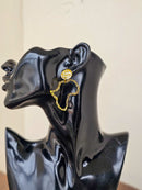 Africa Brass Earrings