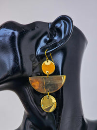 Panier de orange Brass Earrings