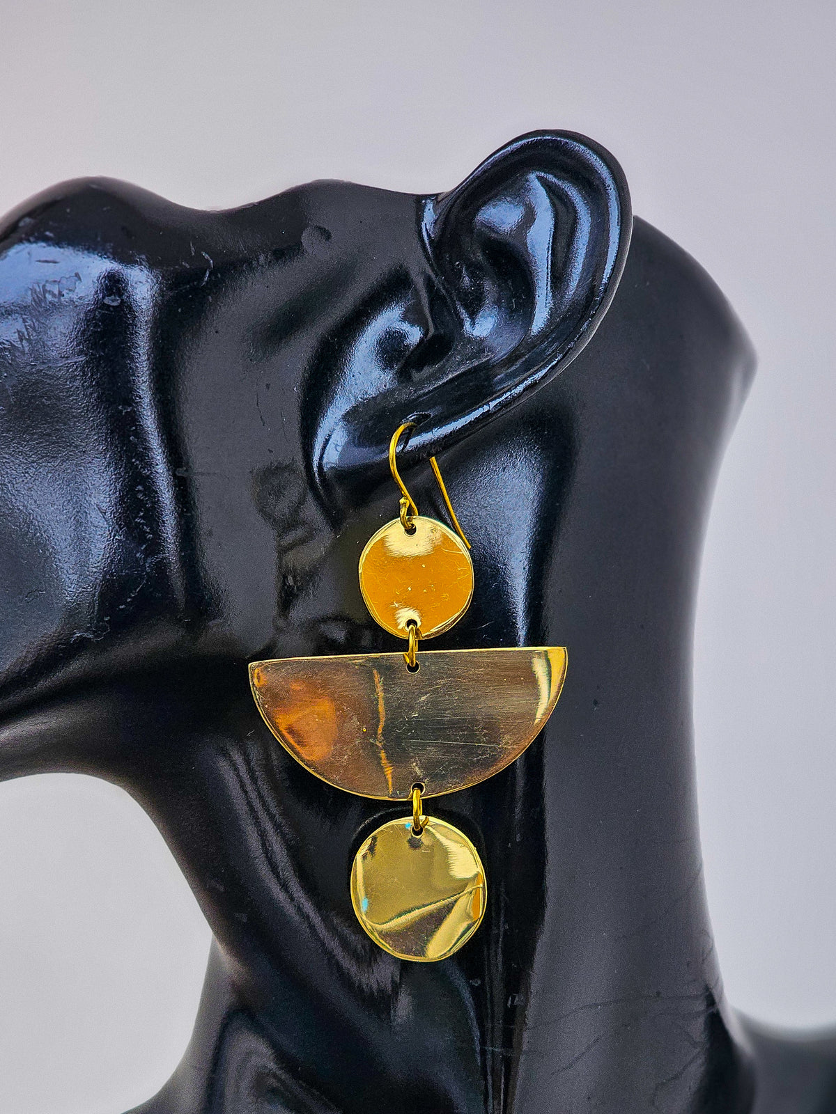 Panier de orange Brass Earrings