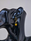 Love Droplet Brass Earrings