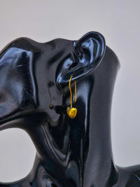 Love Droplet Brass Earrings