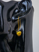 Love Droplet Brass Earrings