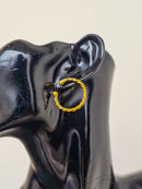 Twisted Corde Brass Earrings