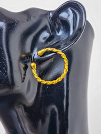 Twisted Corde Brass Earrings