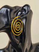 Trippy Brass Earrings