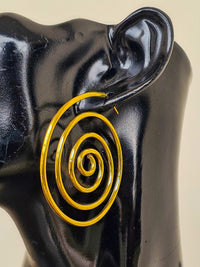 Trippy Brass Earrings
