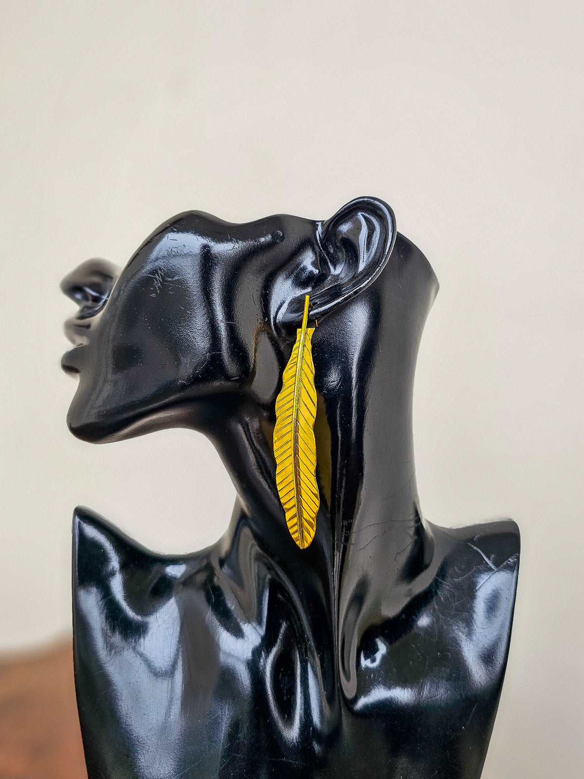 Feuille Brass Earrings