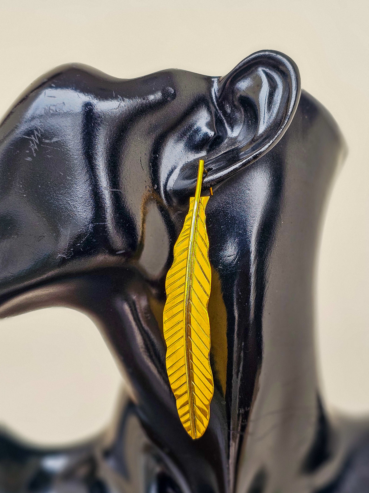 Feuille Brass Earrings